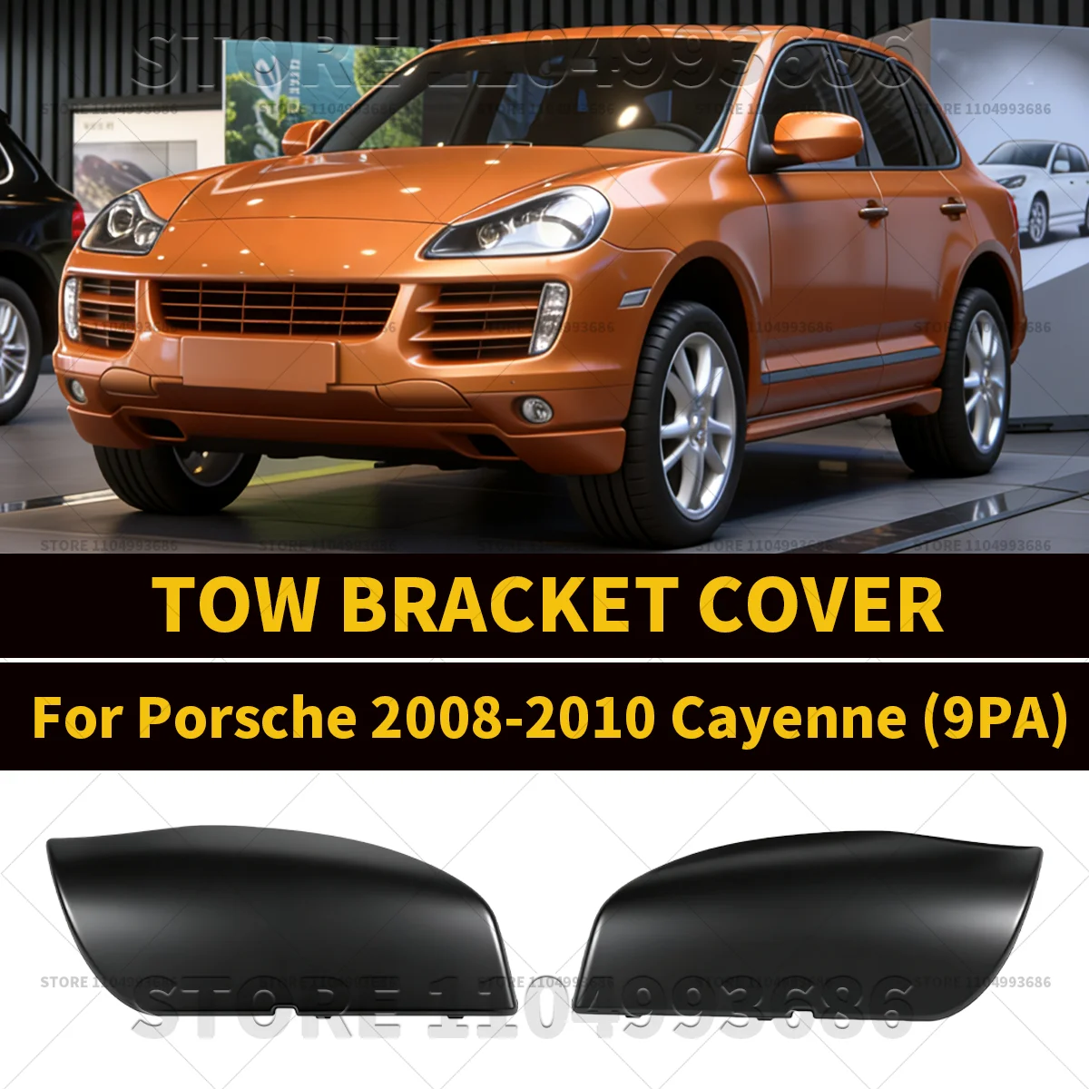 Фото Для Porsche 2008 2009 2010 Cayenne GTS S Turbo (9PA) крышка буксирного кронштейна OEM 95550515510 95550515610 95550515510G2X 95550515610G2X №3