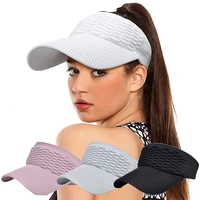 summer hat long brim ponytail baseball cap women casual hollow out breathable empty top hat spring outdoor sport golf beach hat
