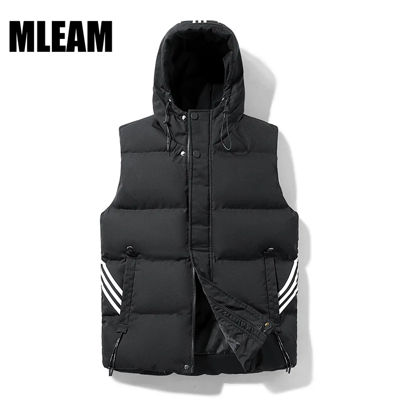 

Мужская хлопковая куртка-майка, Повседневная Удобная утепленная куртка без рукавов, Осень-зима