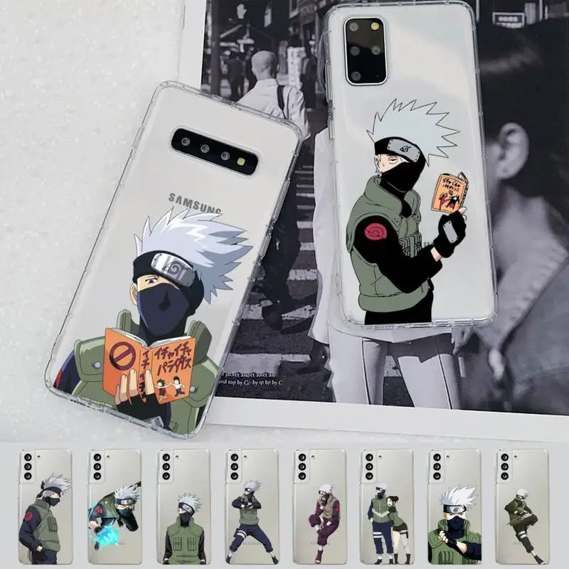 

BANDAI Naruto Hatake Kakashi Phone Case for Samsung S20 S10 lite S21 plus for Redmi Note8 9pro for Huawei P20 Clear Case