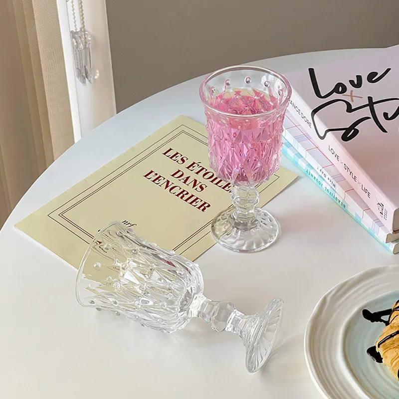 Роскошные бриллиантовые прозрачные стеклянные ретро-бокалы цвета шампанского