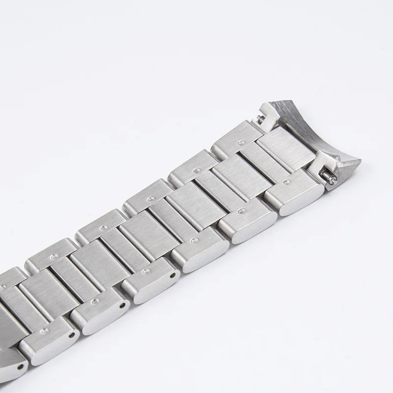 22mm 24mm 316L Stainless Steel Bracelet Watch Strap For TAG Heuer Calera Series Deployment Clasp Curved End Solid Watch Band