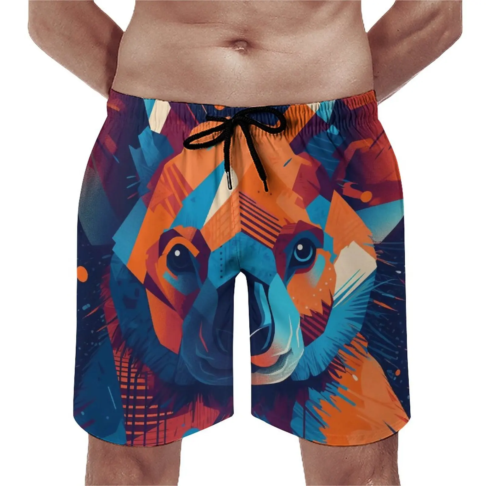 

Koala Board Shorts Summer Abstraction Illustration Hawaii Beach Shorts Male Running Surf Comfortable Custom Swim Trunks
