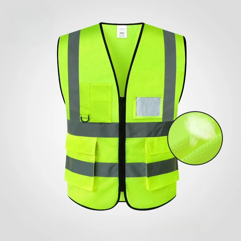 

Multi-pocket Reflective Safety Vest Traffic Vest Railway Coal Miners Uniform Breathable Racing Running Sports