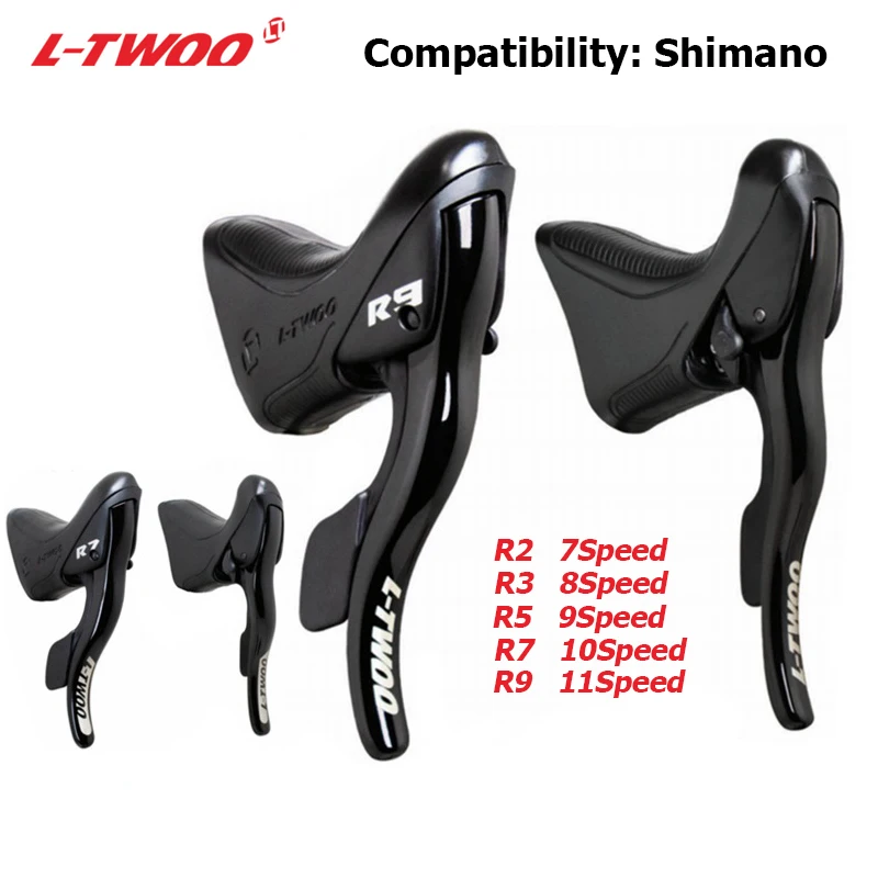 

LTWOO RX 2X12/R9 2x11/R7 2x10/R5 2x9/R3 2x8/R2 2x7 Speed Road Bike Shifter Lever Brake Bicycle Compatible for Shimano Derailleur