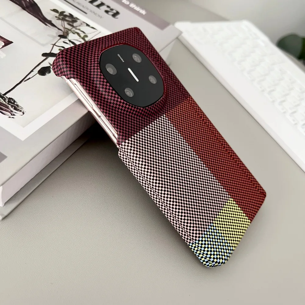 Фото Чехол для VIVO X Fold6, противоударный чехол из поликарбоната с двойной шарнирной конструкцией, гидрографический магнитный тонкий бампер для складного телефона. №5