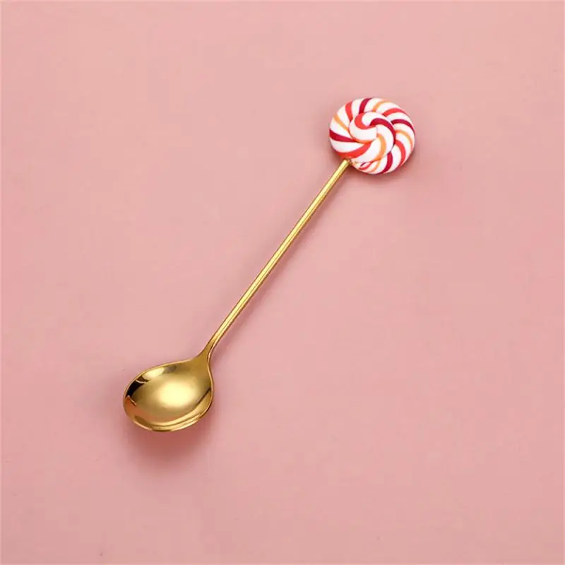 1 шт. милый пончик из нержавеющей стали десертная ложка вилка кофе мороженое