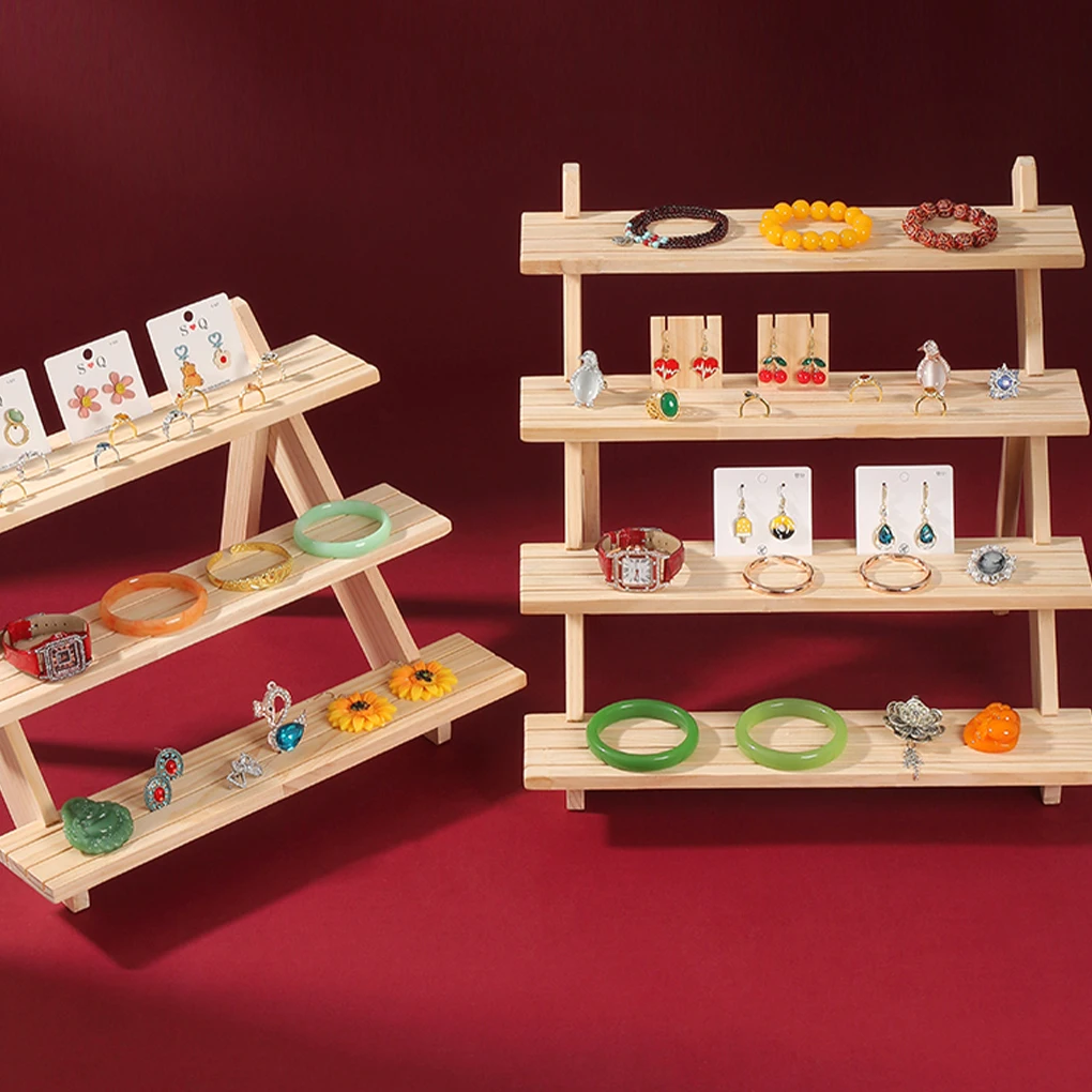 

Деревянная стойка для хранения, недеформируемая, с гладкой поверхностью, для ювелирных бутиков, долговечная, без заусенцев, 2 слоя