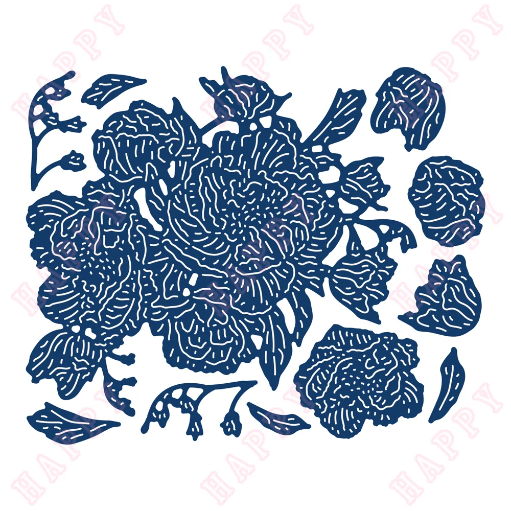 

New Metal Cutting Florets Dies DIY Scrapbooking Envelope Diary Photo Album Paper Cards Decorative Craft Embossing Template New