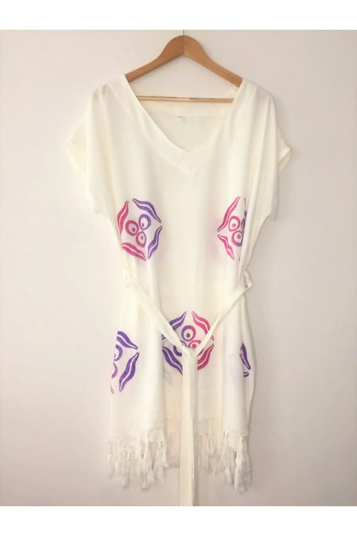 

Women's Pareo Square Pattern Printed loith Dress Swimwear Sexy Tunic Suit Beachwear Female Beach Bikini Cover