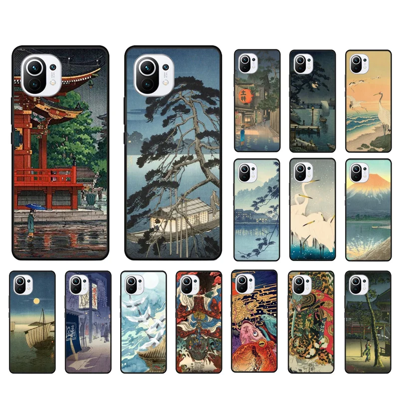 

Japanese Art Crane Fuji MountainPhone Case for Xiaomi 12 Mi 10T 11T 11 Pro 10 10T 11 lite 10pro 11Ultra Poco X3 Pro Poco F3 M3