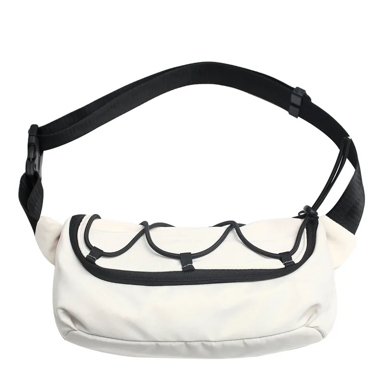 2022 Fashion Small chest bag for men Trend White men's shoulder bag Nylon Cross bag men Casual Sports Running Phone Waist pack