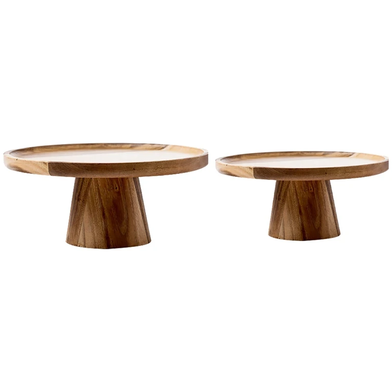 

2PCS Tray For Fruit Cake Dessert Stand Table Decoration Tea Party Cake Tools Home Decor Plate, L & S
