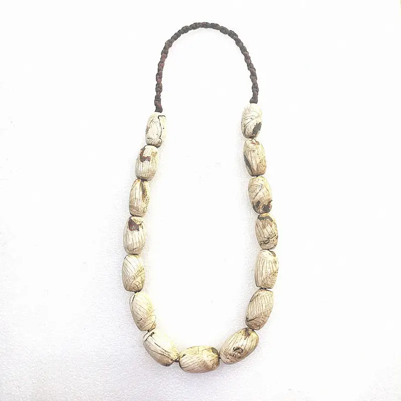 

Real Conch Shell Fossil Beads Strand from Himalayan Mountains Nepal Hand Polished Shell Beaded Necklace TNL284