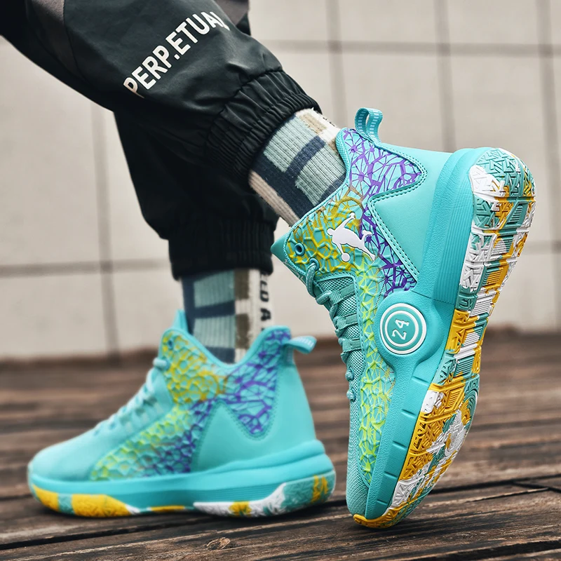 New Hot Men's Basketball Shoes Breathable Men Sneakers Men Boys Basket Shoes High Top Anti-slip Outdoor Sports Shoes Man Trainer