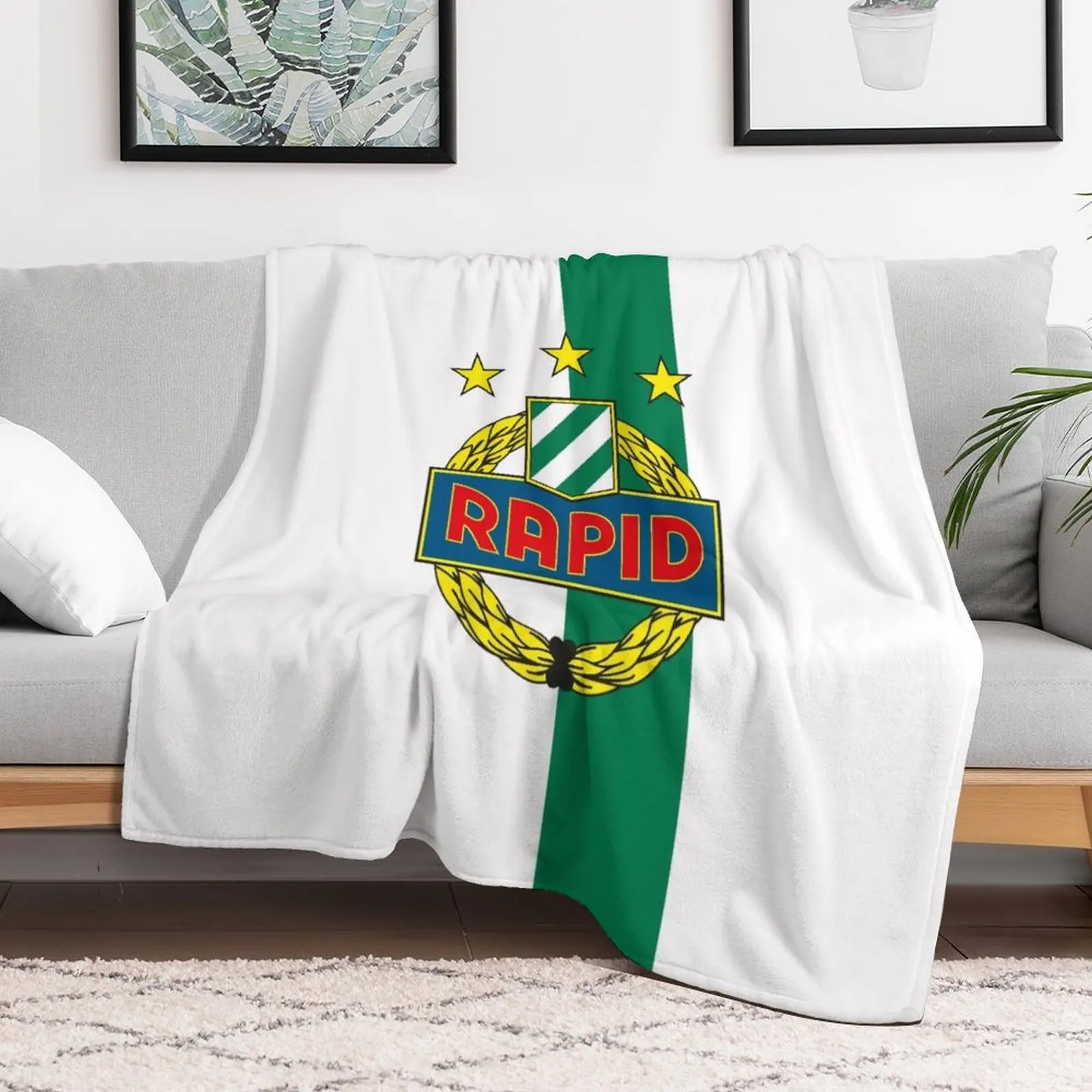Фото Вентиляторы футбола Rapid Wien, ультраса хулиганы, Австрия, большое одеяло, очень большое одеяло для декоративного дивана, теплые зимние одеяла №4