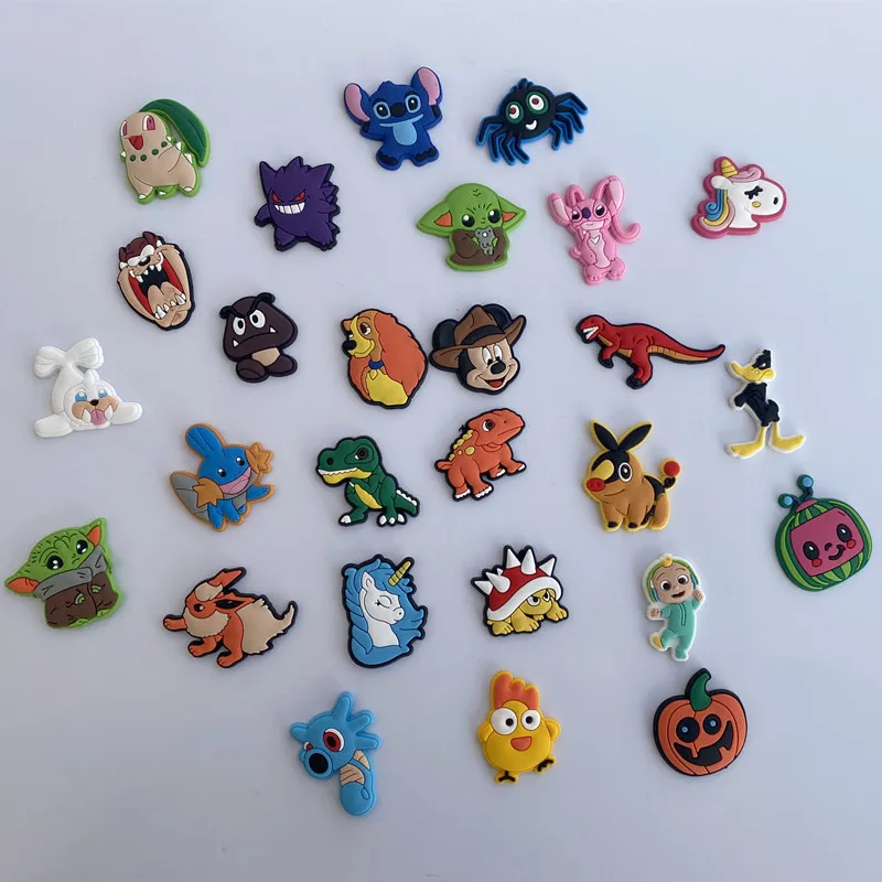 Mixstyle 100 120PCS Game Movies Charms For Croc Cute Kawaii Anime Cartoon Shoe Decoration Buckle Accessories Party Gifts