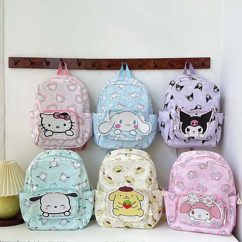 

Новый милый аниме рюкзак Sanrio с героями мультфильмов Hello Kitty My Melody Kuromi Cinnamoroll понравико детские праздничные подарки для детского сада