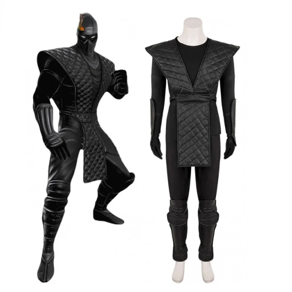 

Cosplaydream Game Mortal Kombat Noob Saibot Cosplay Costume Suit with Face Covering Shotokan Ninja Black Fighter suit uniform