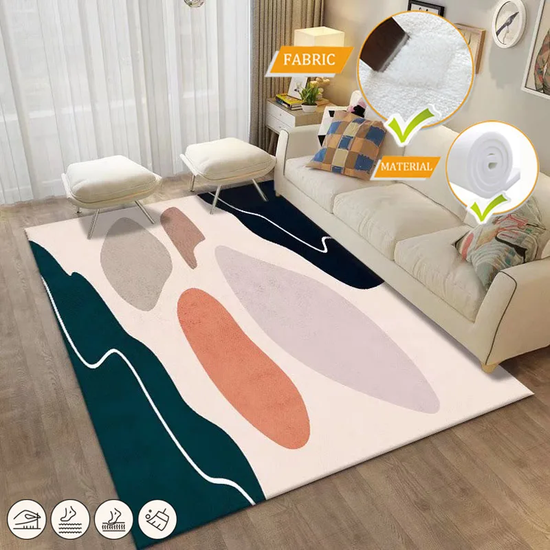 

Modern Geometry Carpets for Living Room Luxury Large Area Rugs 160x230cm Ins Bedroom Decor Anti-skid Rug Soft Elastic Floor Mat