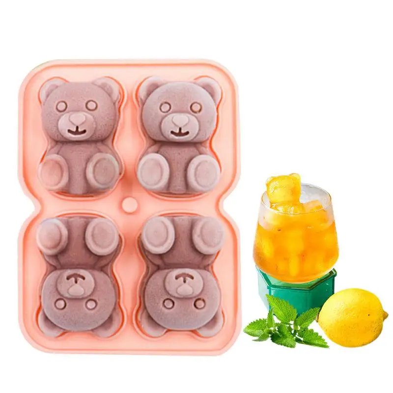 

Food Grade Silicone Mold Bear Shaped Silicone Ice Cube Tray Biscuit Mould Gummy Bear Chocolate Mould Silicone Moulds