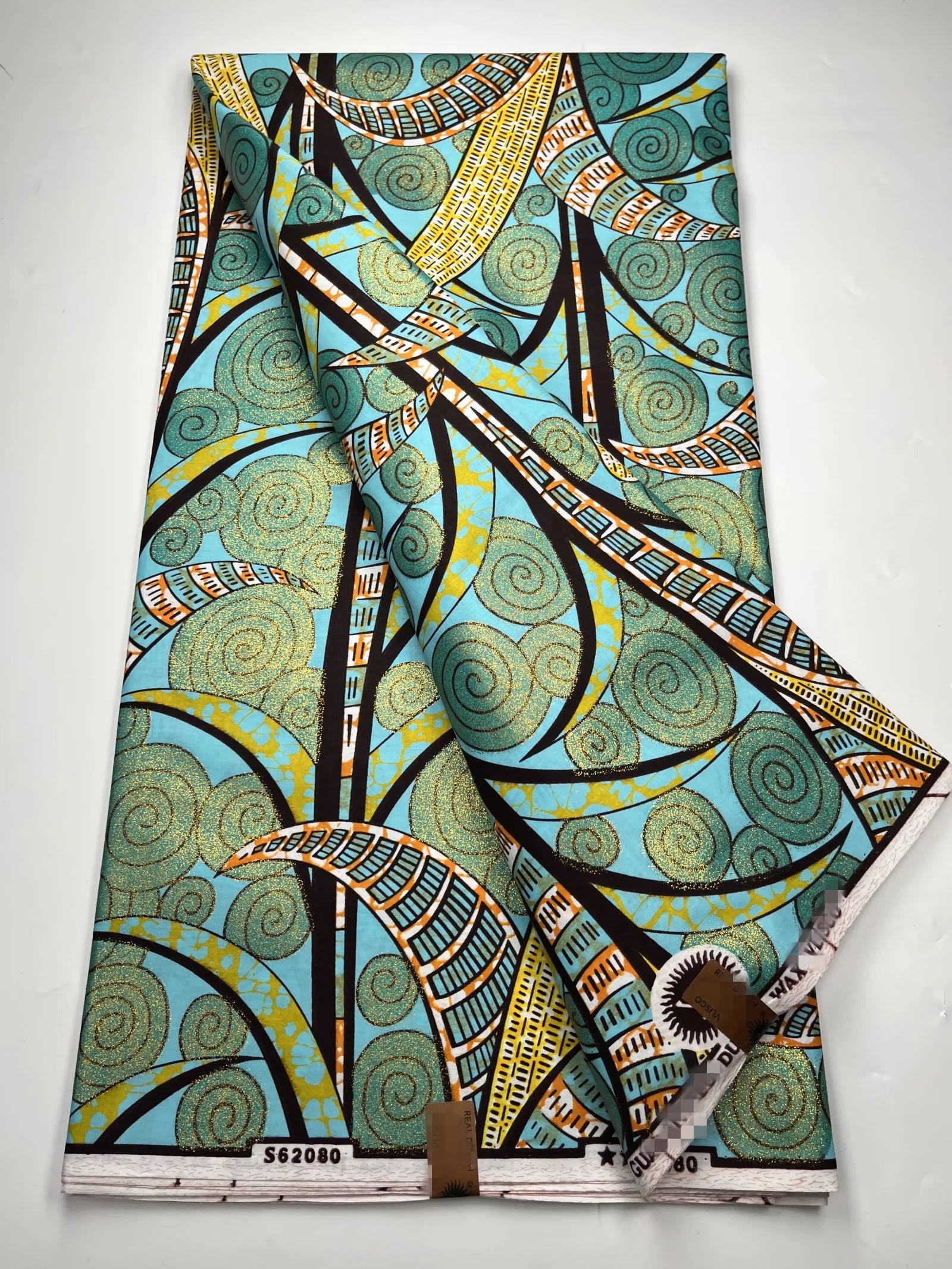 Новый Большой Африканский Воск блестящая ткань хлопок Анкара батик материал