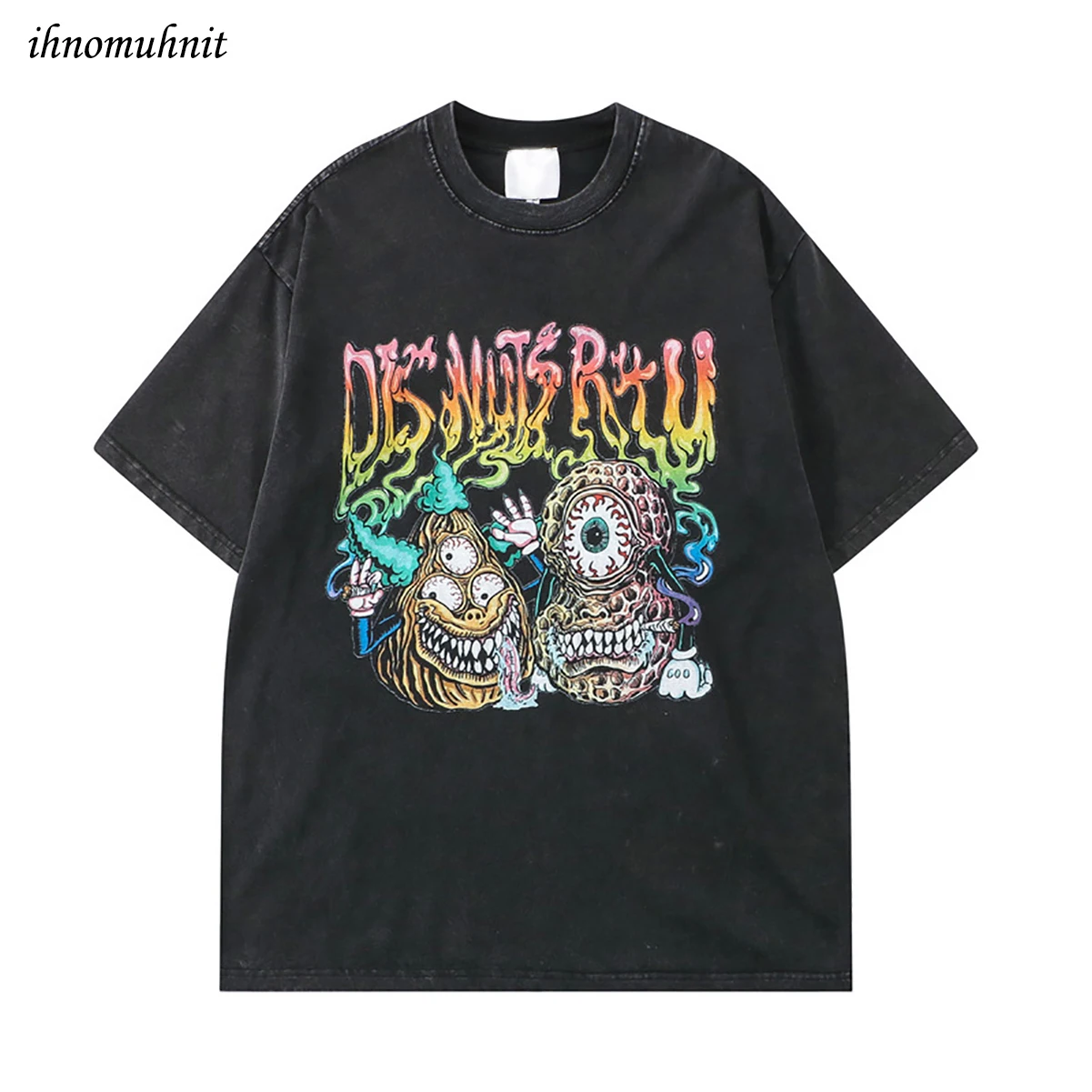 

For Men Hip Hop Rap Graphic Print T Shirt Summer Casual Short Sleeve Old T-Shirts Tops Fashion Tshirts Streetwear Black Tee