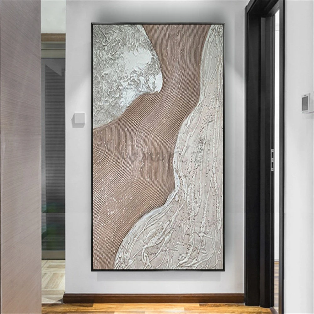 100% ручная роспись розовая текстура холст картина Landscpae новый дизайн высокое