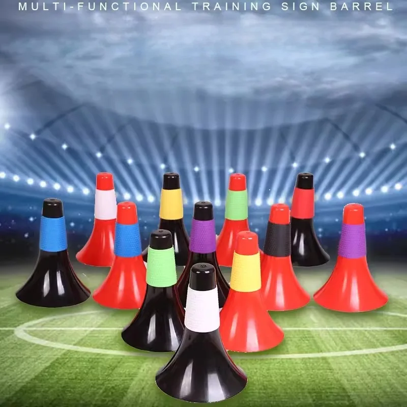 

23cm Soccer Training Marker Football Roadblocks Sign Bucket Cone Basketball Speed Train Pile Sport Training Cone Agility Marker