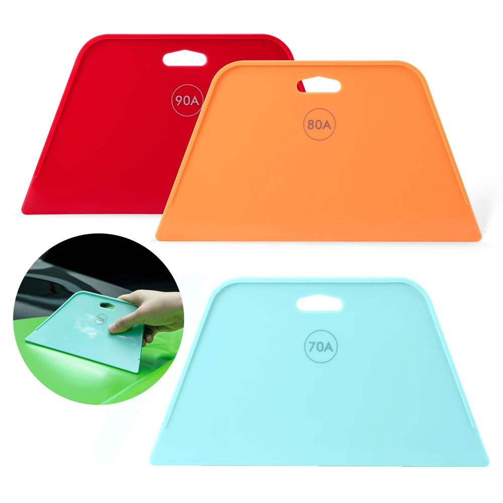 EHDIS трапециевидный пластиковый скребок для автомобиля, виниловые обертки, наклейка на стекло, скребок для установки, шпатель, устройство для удаления воды