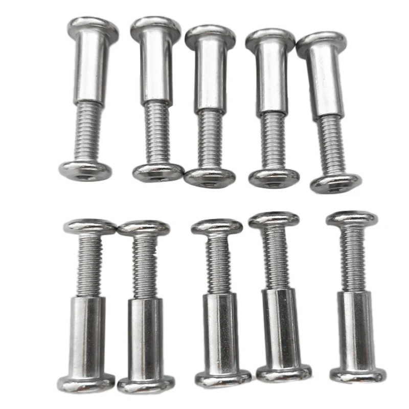 

HOT-20 Pcs Screw Post Fit For 5/16Inch(8Mm) Hole Dia Male M6x20mm Female M6x18mm Belt Buckle Binding Bolts Leather Fastener