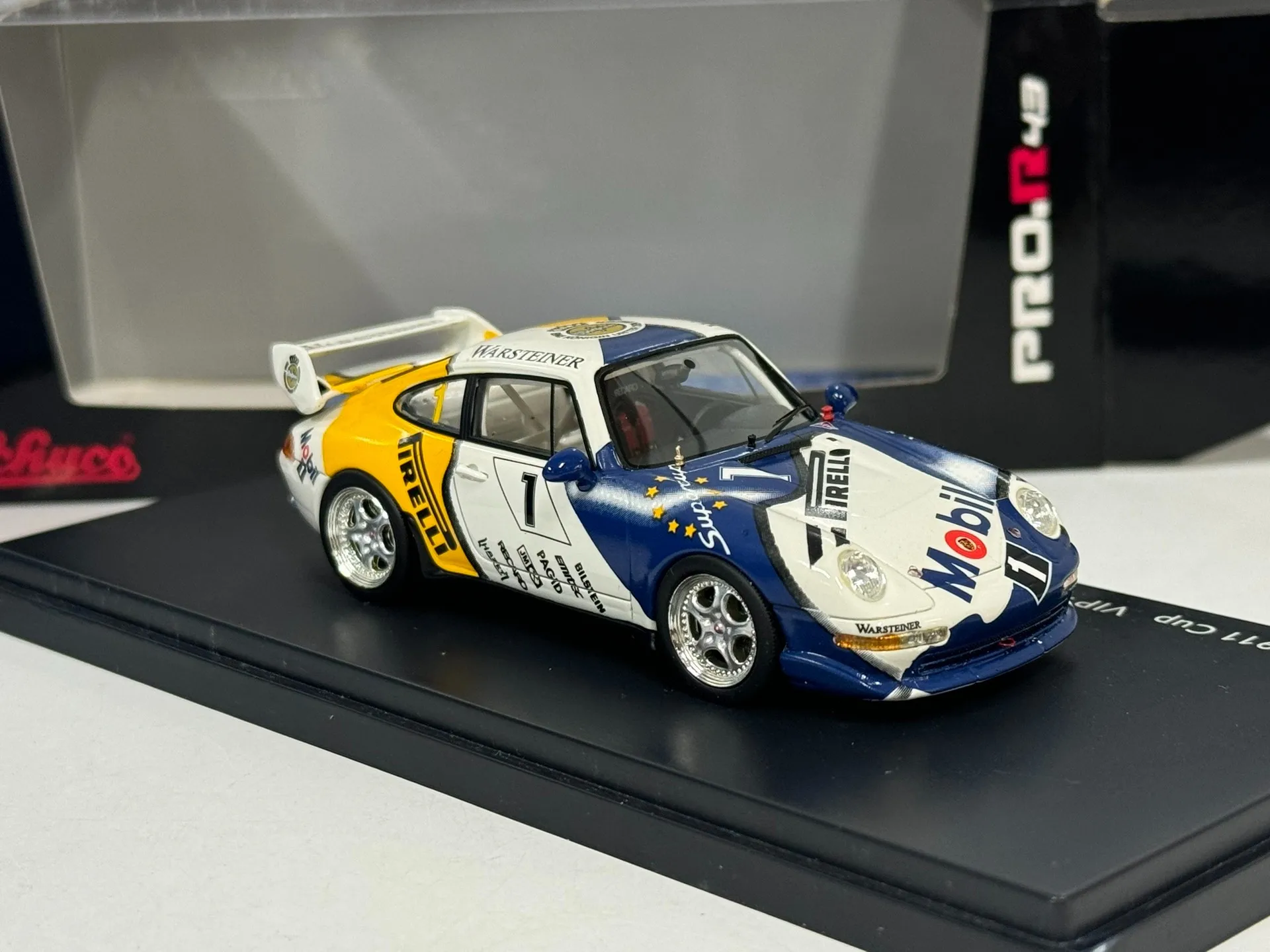 Фото Литой под давлением Schuco масштаб 1/43 Porsche 911 Cup Vip 1996 Super 1 #   Модель гоночного автомобиля Коллекционная игрушка Подарочный сувенир Дисплей Орнамент №2