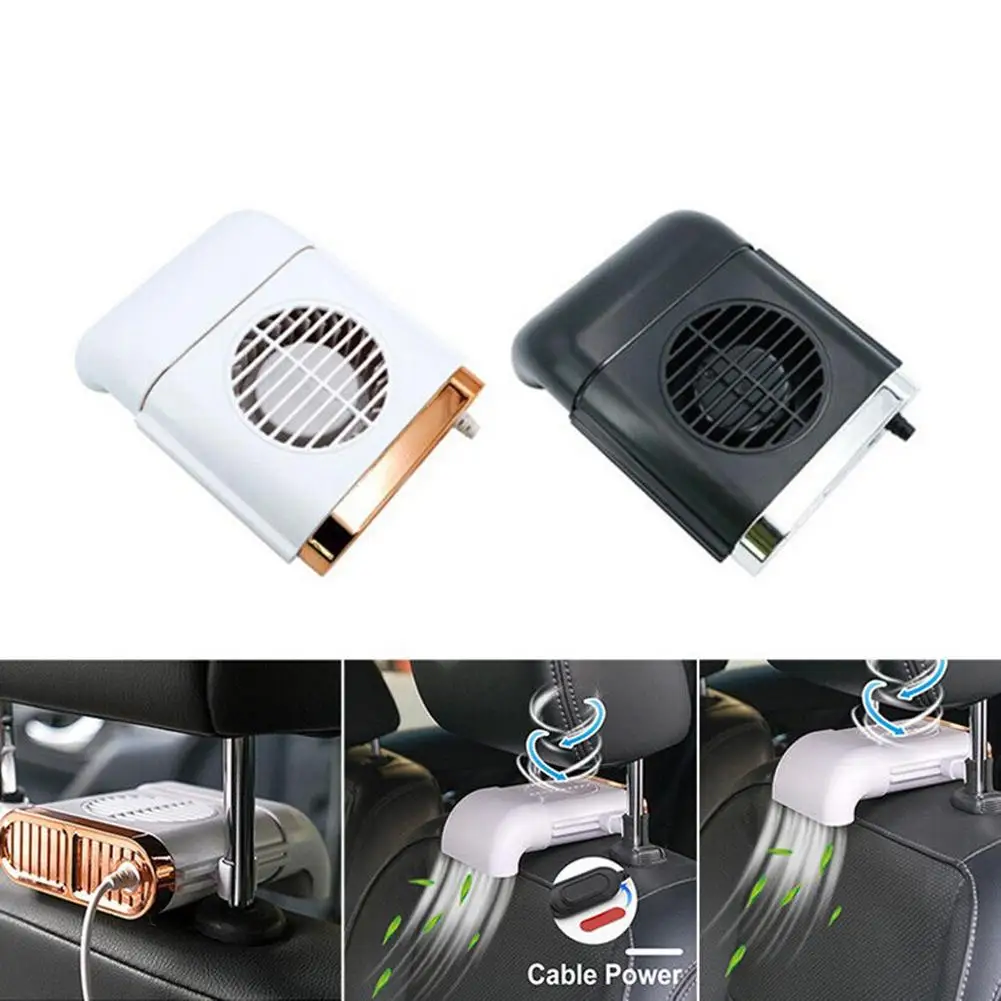 

Portable Car Fan Multi-functional Usb 5V Charging 3 Speed Adjustable Seat Back Cooler Electric Fan Balm Car Interior Accessories