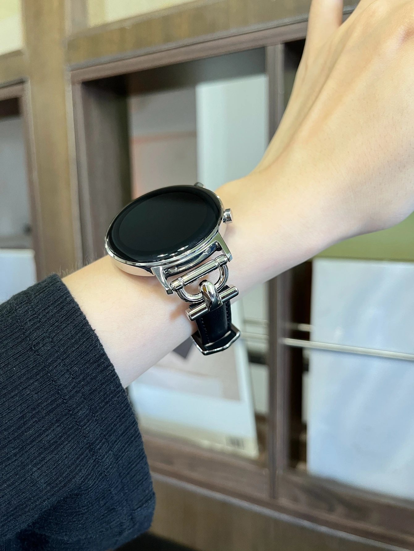 Фото Металлический ремешок с кожаной петлей 20 мм 22 мм для Samsung Galaxy Watch 7 FE 5 Pro 4 6, классический спортивный браслет 44 мм 40 мм, ремешок correa №3