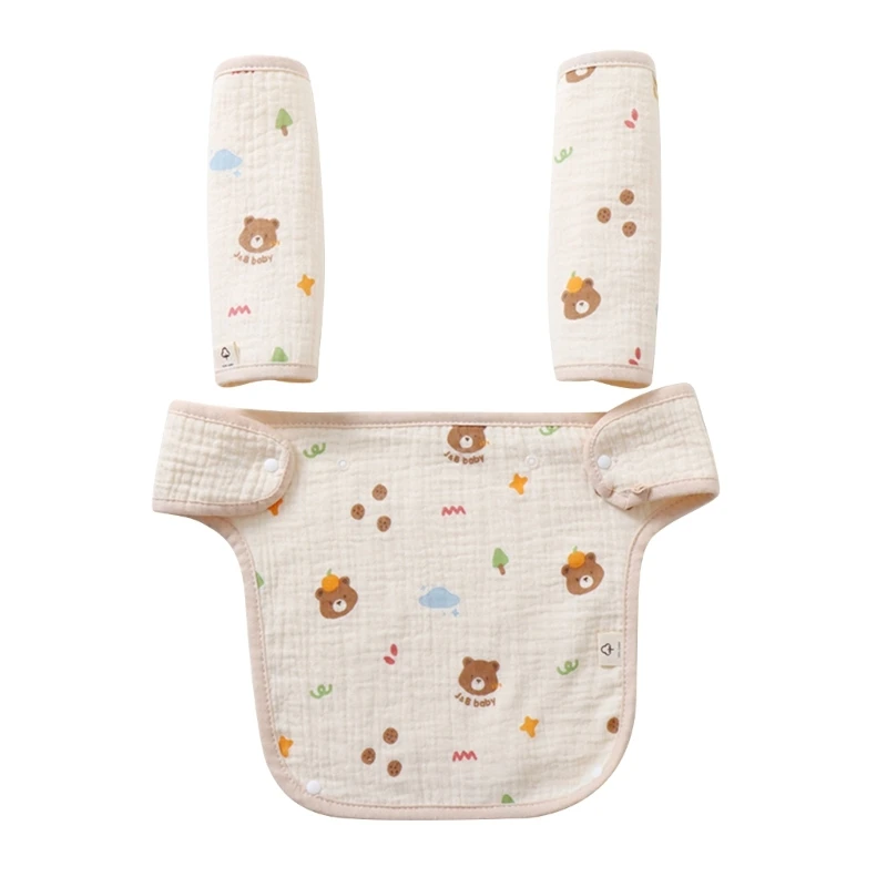 

D7WF 3pcs Sucking Pads for Baby Teething Pads Drool Bibs Cotton Baby