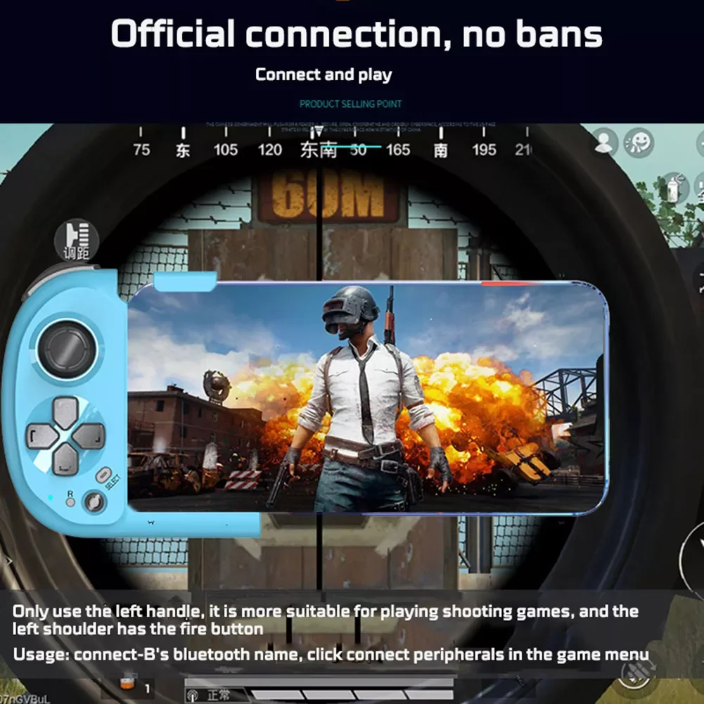 

-061 Gamepad Wireless Bluetooth- Game Controller Built-in Rechargeable Battery for Android/IOS Phones