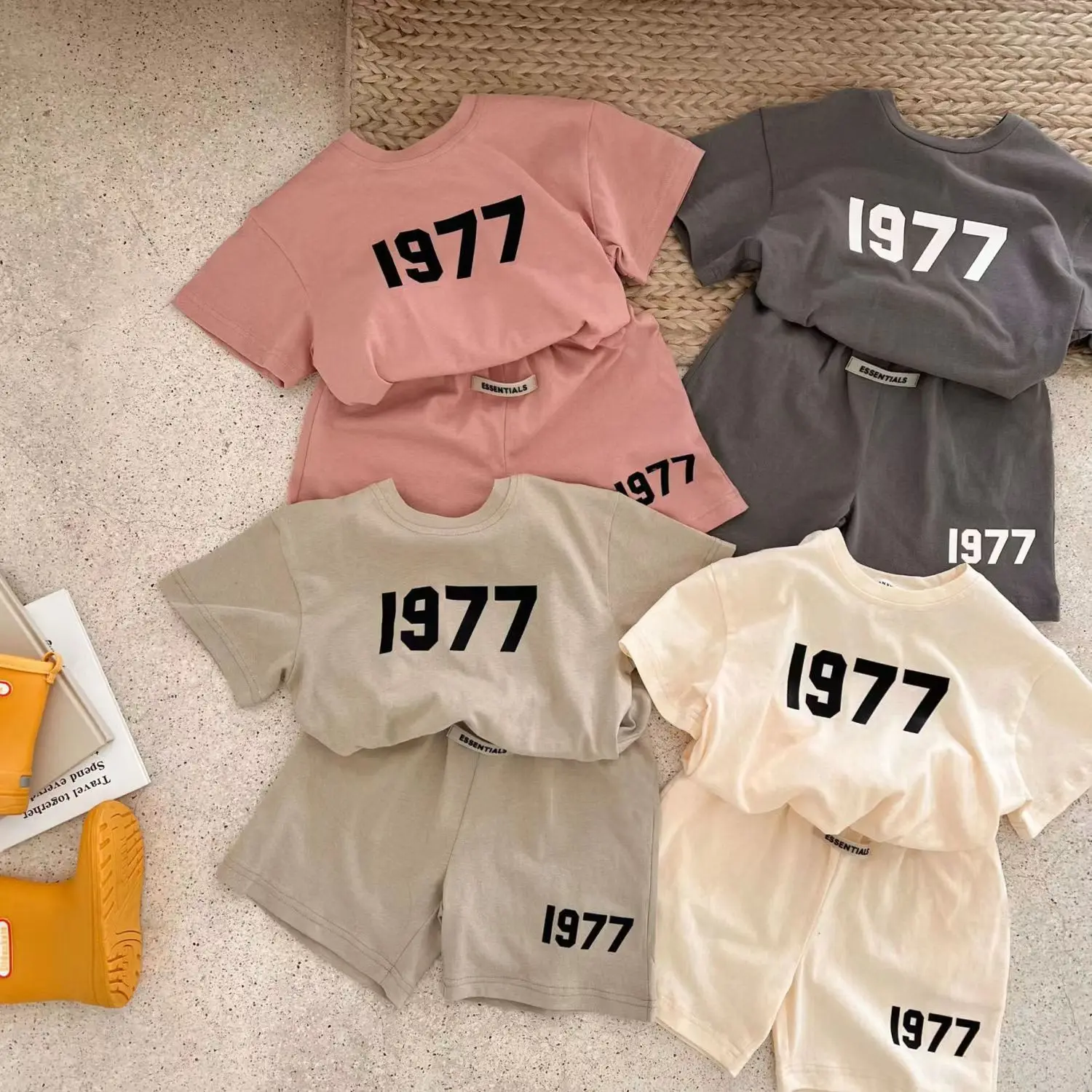 

Childrens Pure Cotton Set 2023 Summer New Boys And Girls Digital Printing Short Sleeve T Shorts Baby Two Piece Set Fashion Kids