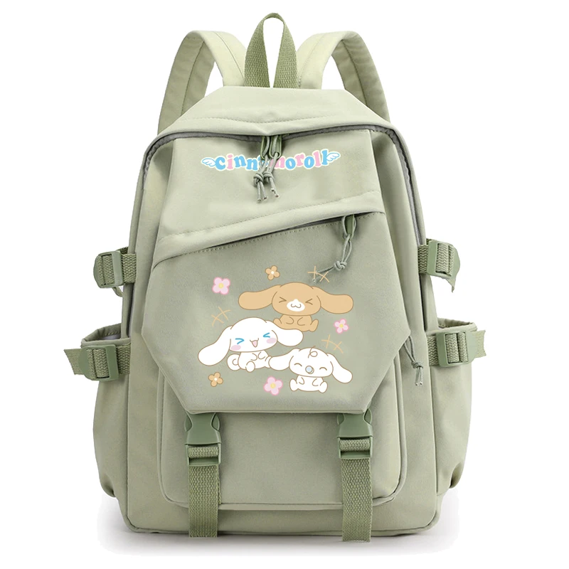

Рюкзак в стиле аниме Sanrio Cinnamoroll для девочек и мальчиков, школьный ранец черного и синего цвета, милый школьный портфель для учеников, плюшевая игрушка для ноутбука, большой подарок
