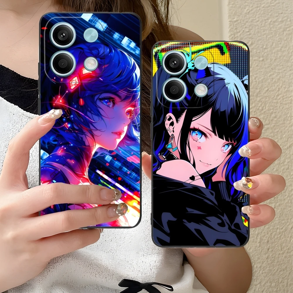 Милый чехол для мобильного телефона с Аниме Pretty Girl Xiaomi Redmi Note 13 12 11 10 9 8 7 6 S A Pro Lite Plus
