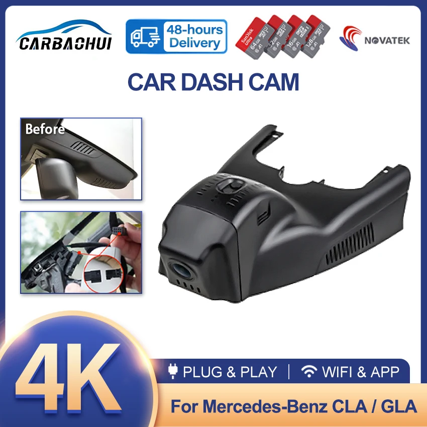 4K HD 2160P Car DVR Wifi Video Recorder Plug and Play Dash Cam Camera For Mercedes Benz CLA GLA X156 CLA200 GLS250 W176 W177