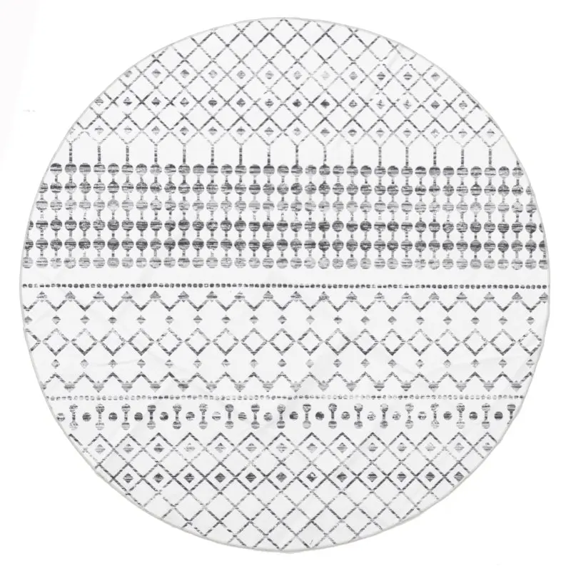 

Blythe Machine Washable Area Rug, 6' Round, Grey Home decor luxury modern design Scarface Yellowstone Chair cushion Play mat Lar