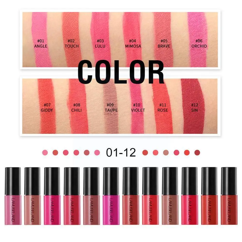 

Женская долговечная антипригарная помада для макияжа для девушек, водостойкая помада для макияжа, блеск для губ, матовый блеск для губ F1Z7