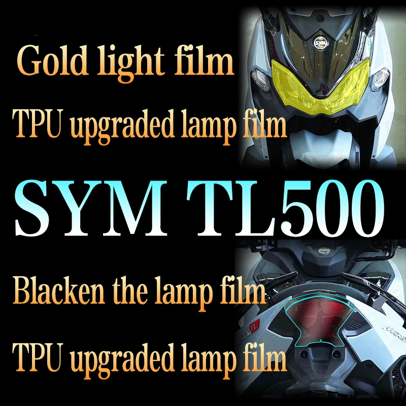 

For SYM TL500 2020-2022 Headlight Tail Light Protective Film Transparent High-definition Tpu Anti-scratch