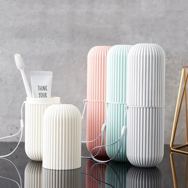 

Toothbrush Storage Case Portable Toothpaste Holder Box High Capacity Outdoor Travel Durable Mouthwash Cup Bathroom Accessories