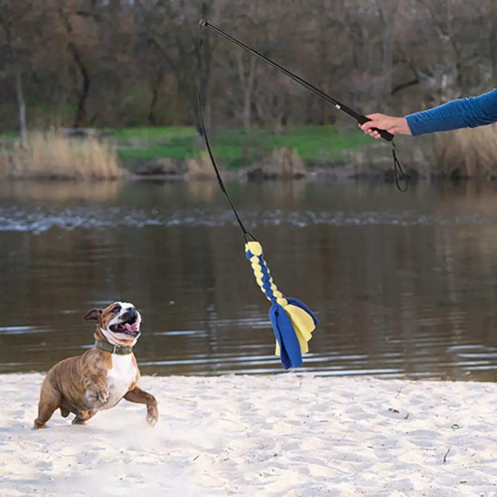 

Adjustable Dog Toy for Outdoor Play Durable Pet Toys Telescopic Dog Swing Stick Heavy Duty Chew Toys for Chewers for Dogs