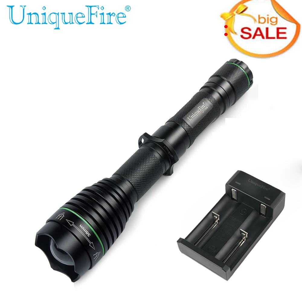 

Светодиодная вспышка UniqueFire 1508-T38 Q5, зеленый/красный/белый свет, мощная светодиодный ная вспышка для кемпинга, спорта, экстренного освещения ...