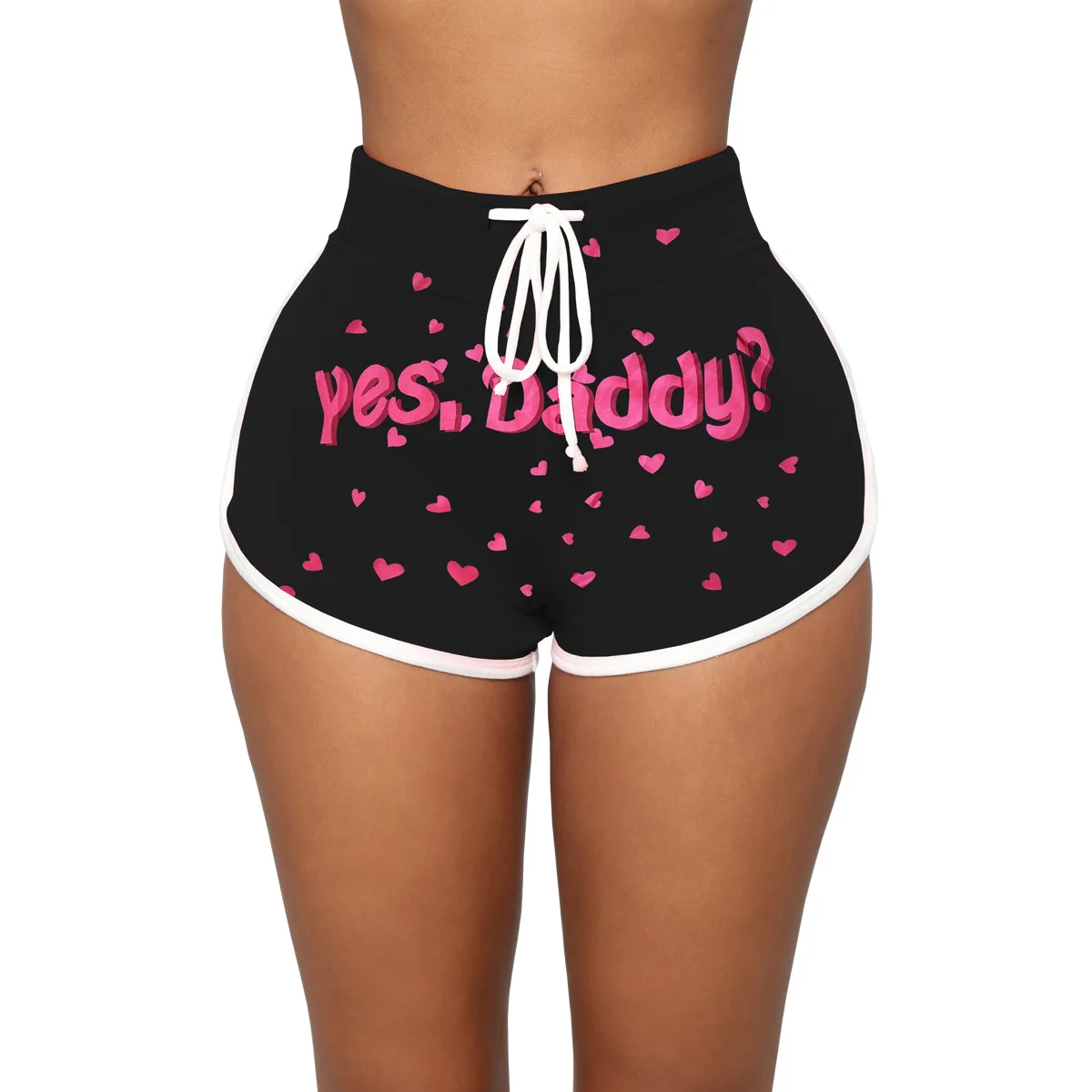 Shorts Women Cartoon Print Fashion Summer Elastic Casual Beach Sexy Womens High Waist Sweat Pants Fitness Booty |