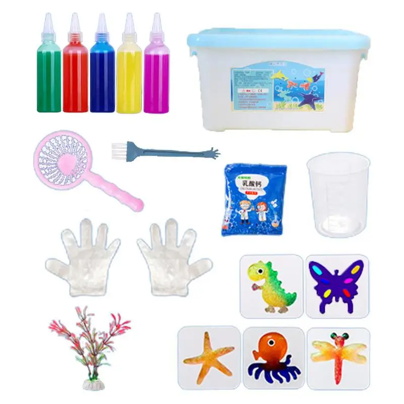 

Handmade Water Toys Magic Water Elf Toy Kit Sea Creature Colorful Figures Kids Handmade DIY Toys Cartoon Style Toys Set For Kids