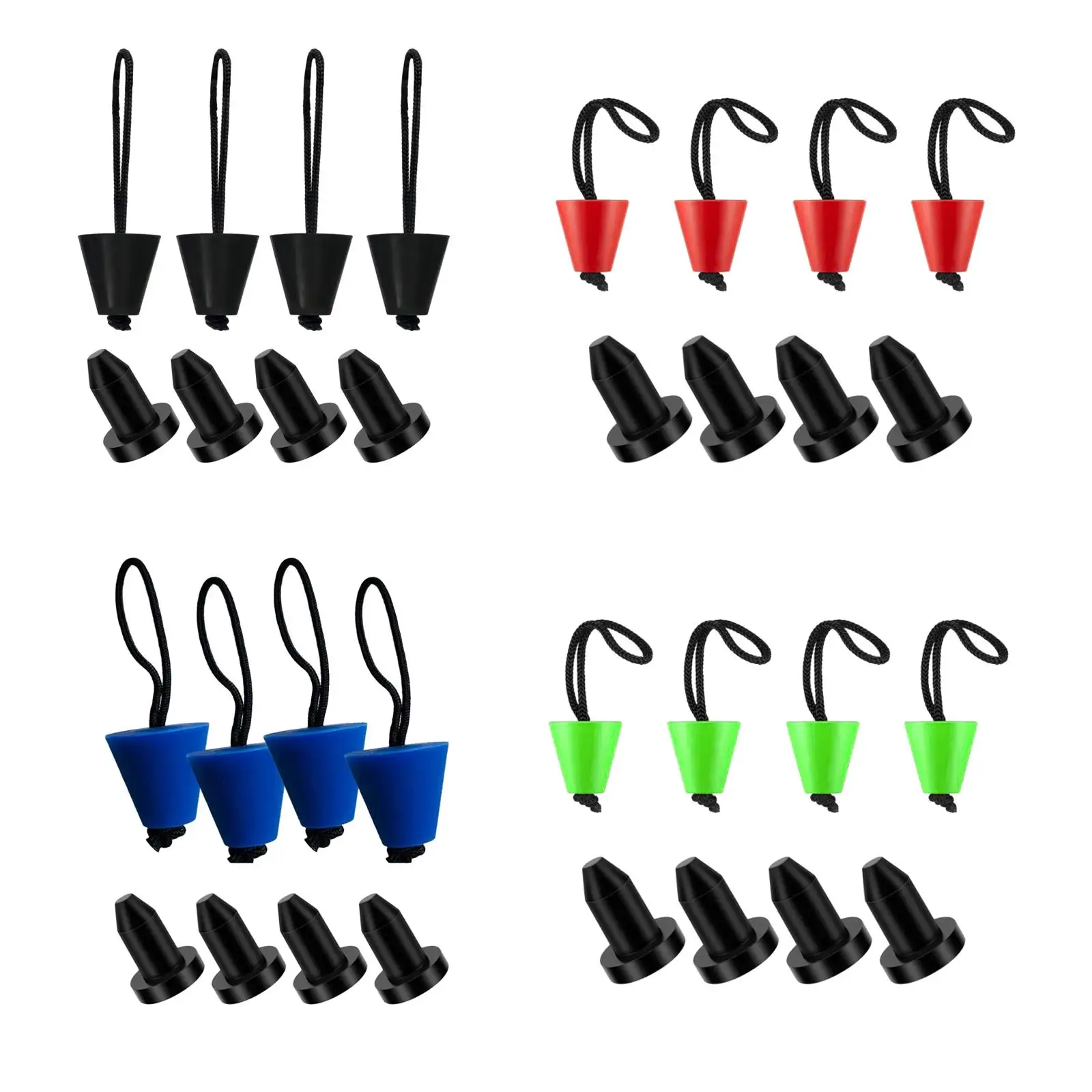 

8x Kayak Scupper Plugs Durable Accessories Sit on Top Kayak Drain Plug Canoe Bung Plugs for Kayak Boat Raft Yacht Dinghy