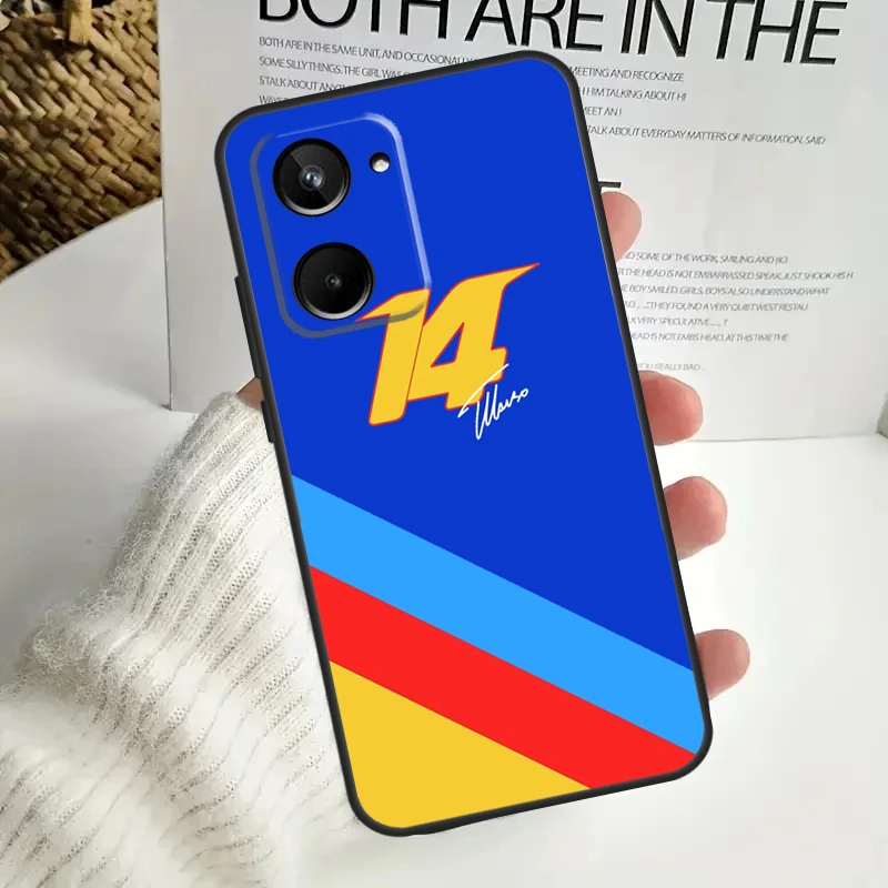 F1 Racing Фернандо Алонсо 14 для Realme GT Neo 5 GT5 9 10 11 12 Pro Plus C30 C31 C33 C35 C25s C21Y C51 C55 C67 C53 чехол
